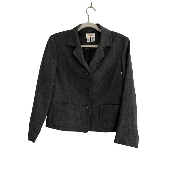 Women’s Talbots Grey Blazer Wool Size 6 Petite - Picture 1 of 4